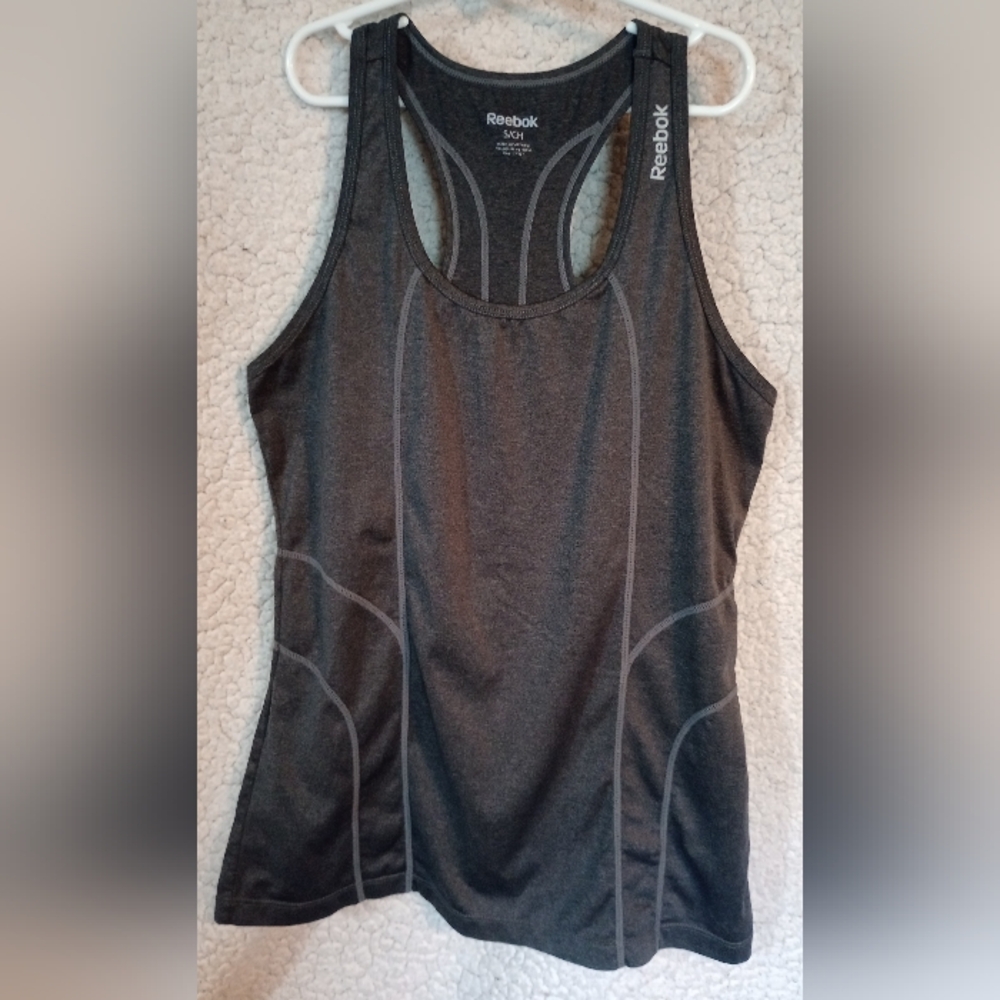 REEBOK women's black athletic workout racerback tank size S